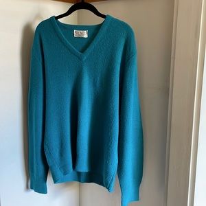 Vintage Christian Dior Pullover - Turquoise, Size L
